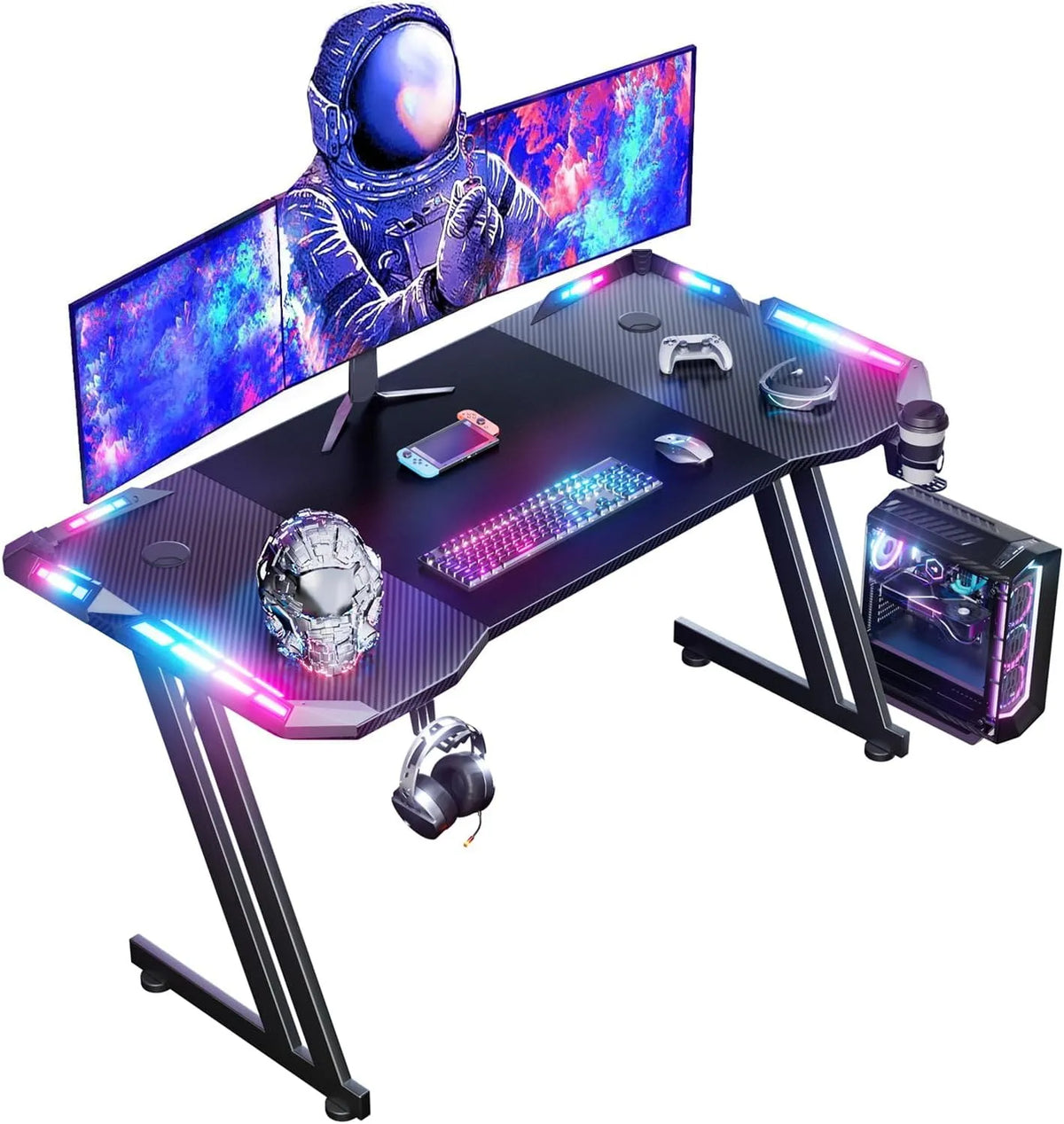 Słuchawki — RGB, gamingowy, oświetlenie RGB, wyświetlacz LED