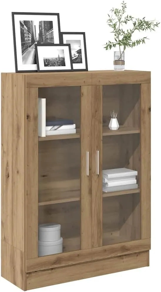 Regał na książki i regał stojący na książki dąb Artisan 82: z drewna, z półkami, 3 półki, 82, 5 × 30, 5 × 115 cm