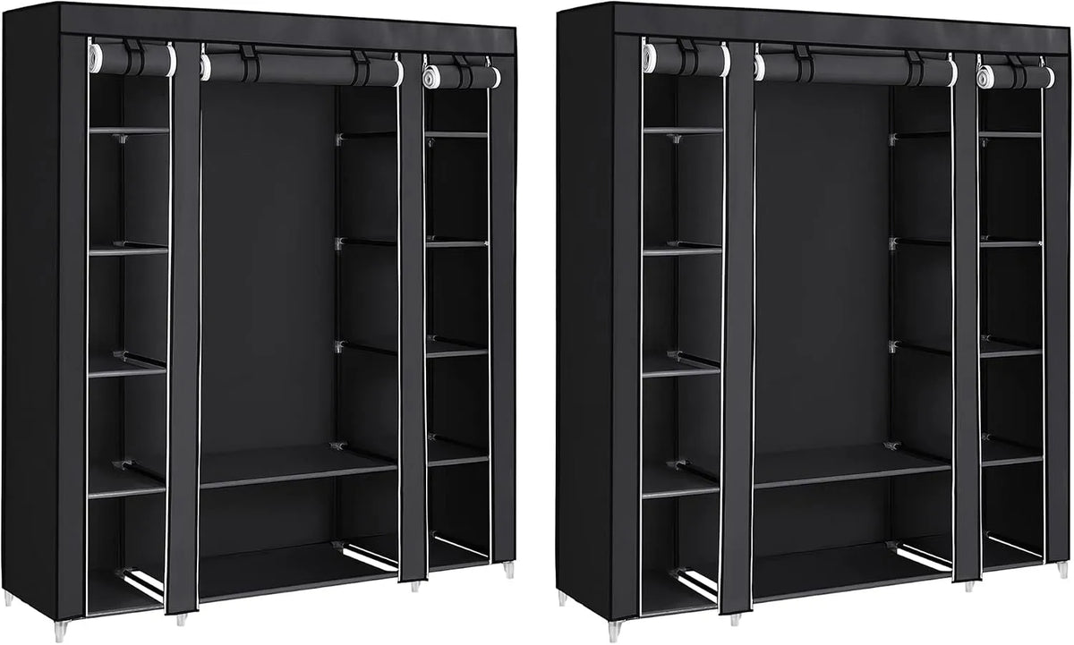 SONGMICS LBD019B02 Szafa: 150 × 45 × 175 cm, czarny