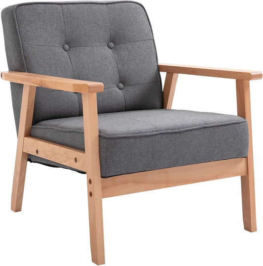 HOMCOM Krzesło — 64.5 × 70 cm, szary