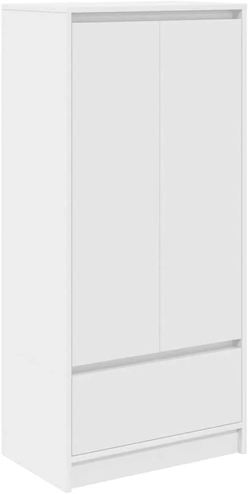 Szafa: z drewna, z szufladami, 55, 5 × 34 × 119, 5 cm, biały
