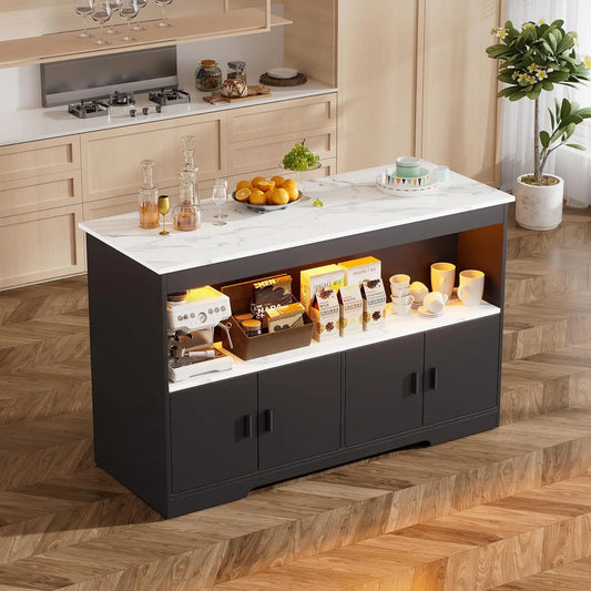 Wyspa kuchenna z blatem roboczym – wolnostojący, wyświetlacz LED, 110 cm