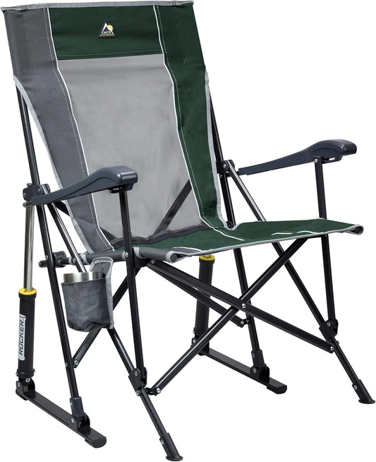 Outdoor Roadtrip Rocker – ze stali, wentylacja siatkowa, szary