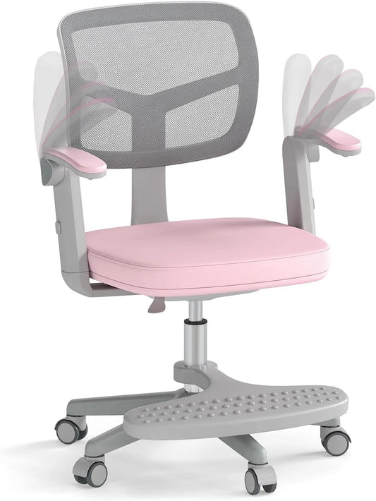 COSTWAY Krzesło – z podłokietnikami, składana konstrukcja, na kółkach, 52 cm