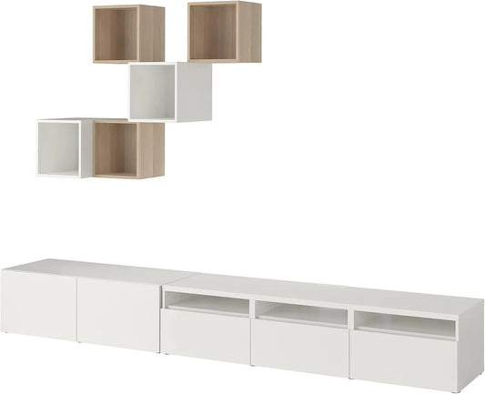 IKEA EKET Smart TV – 300 × 42 × 210 cm, biały