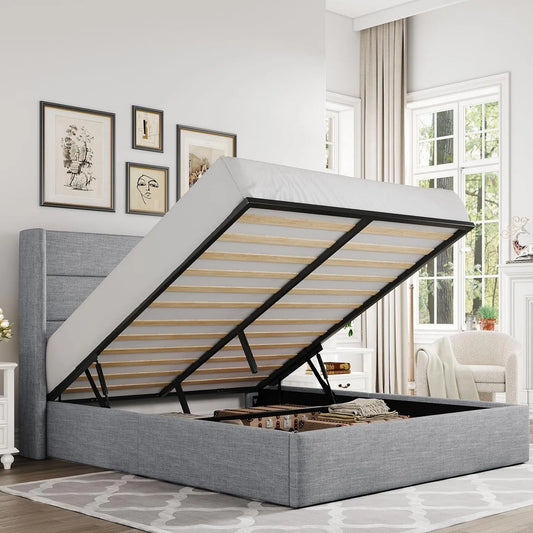 Allewie Łóżko do przechowywania w rozmiarze queen size