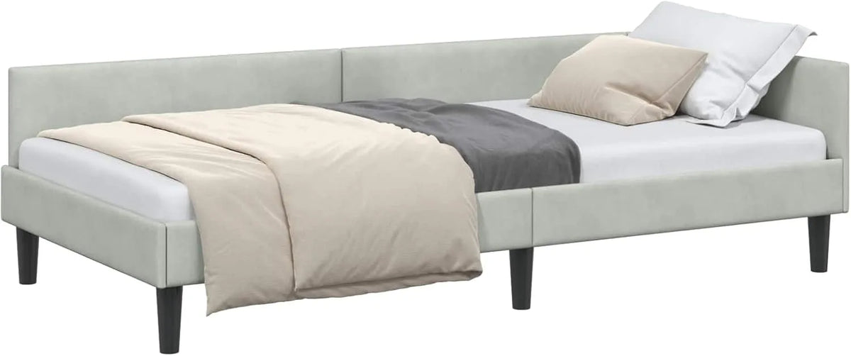 Sofa: w kształcie litery L, tapicerka aksamitna, 90 cm, 200 cm