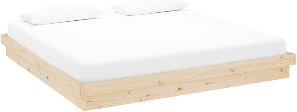 Rama łóżka i konstrukcja łóżka bez materaca: z drewna, 200 × 200 cm