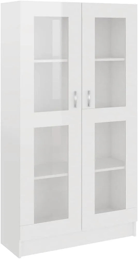 Witryna i szafka ekspozycyjna – 82, 5 × 30, 5 × 150 cm, biały
