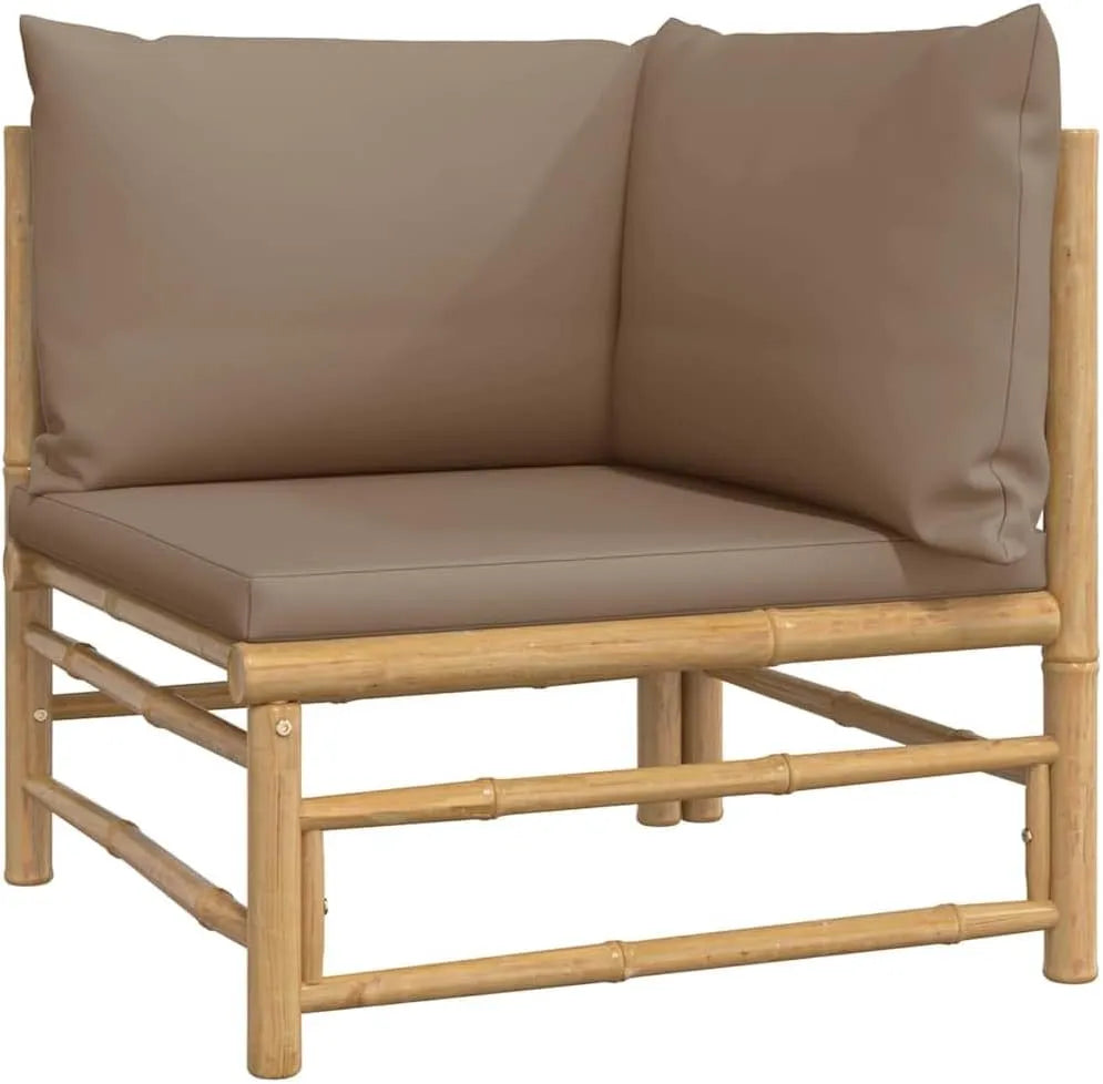 Sofa ogrodowa i sofa wypoczynkowa na taras – z poduszkami, beżowy