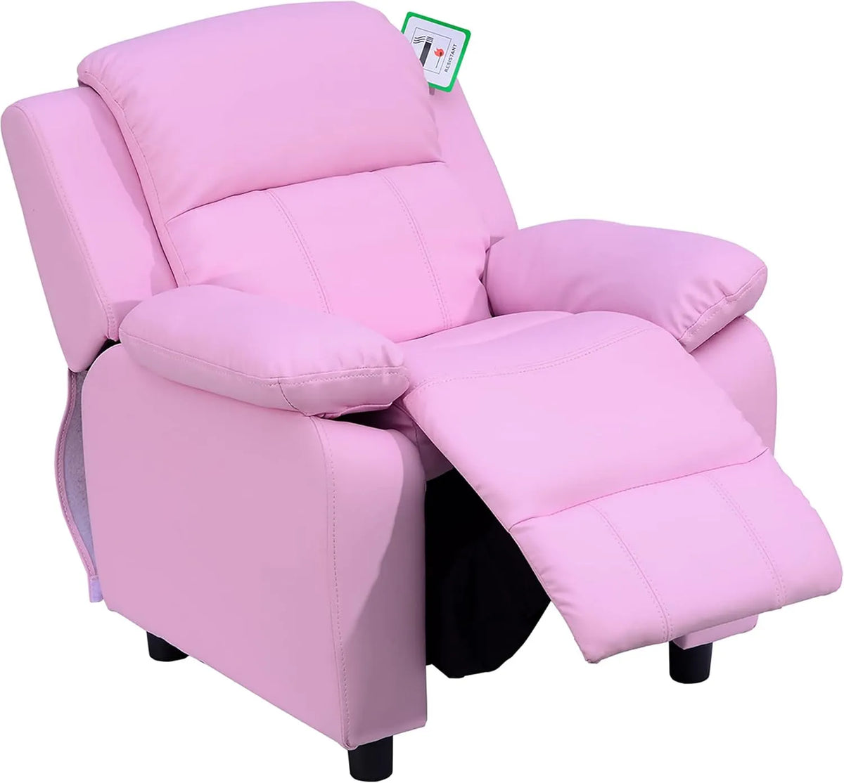 HOMCOM Sofa: ze skóry PU, różowy