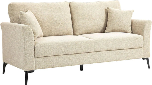 HOMCOM Sofa: 2-osobowa, 179 × 80 × 89 cm, beżowy, z metalu