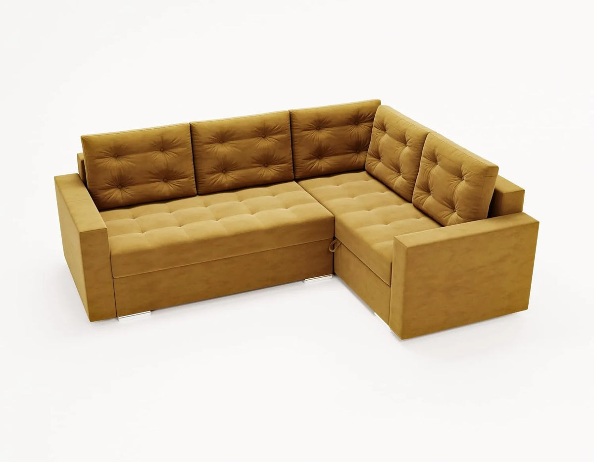 Sofa narożna: T30, wypełnienie piankowe, z funkcją spania, 235 × 179 × 90 cm