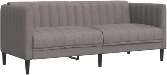 Sofa: tapicerka materiałowa, 2-osobowa, 2-osobowe, beżowy, tapicerka materiałowa