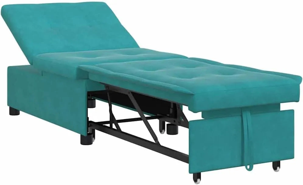 Sofa rozkładana i sofa z funkcją spania: tapicerka aksamitna, 194 × 67 × 82 cm