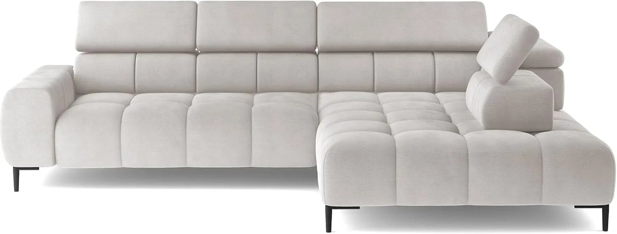 Sofa narożna — w kształcie litery L, lewy Narożnik i sofa w kształcie L, z funkcją spania, regulowana konstrukcja, 3-osobowa, 177 × 270 × 99 cm
