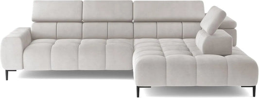 Sofa narożna — w kształcie litery L, lewy Narożnik i sofa w kształcie L, z funkcją spania, regulowana konstrukcja, 3-osobowa, 177 × 270 × 99 cm