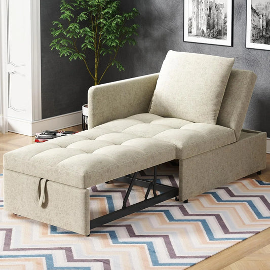 Sofa: kompaktowa konstrukcja, z funkcją spania, z poduszkami, regulowana konstrukcja, 3 w, 200 kg