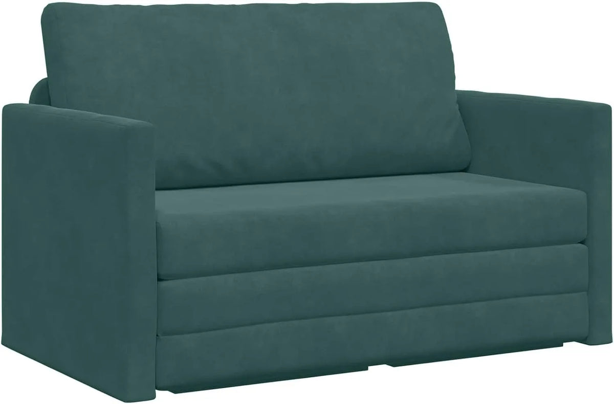 Sofa rozkładana i sofa z funkcją spania — tapicerka aksamitna, regulowana konstrukcja, 124 × 71 × 78 cm