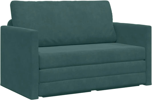 Sofa rozkładana i sofa z funkcją spania — tapicerka aksamitna, regulowana konstrukcja, 124 × 71 × 78 cm