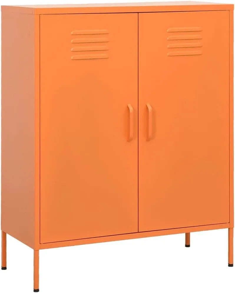 Szafa — ze stali, z półkami, regulowana konstrukcja, 2 drzwi, 80 × 35 × 101, 5 cm, z półkami