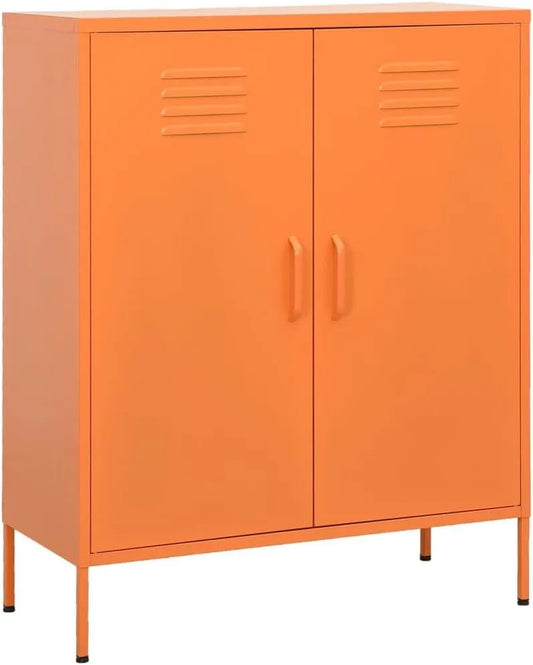 Szafa — ze stali, z półkami, regulowana konstrukcja, 2 drzwi, 80 × 35 × 101, 5 cm, z półkami