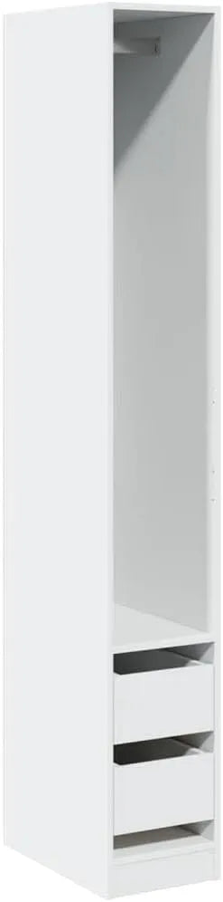 Szafa — z drewna, 30 × 50 × 200 cm, biały