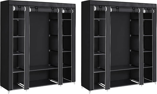 SONGMICS LBD019B02 Szafa: 150 × 45 × 175 cm, czarny