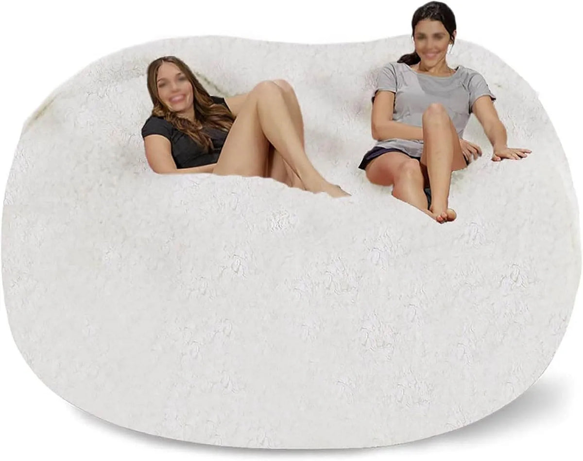 Gigantyczny Fotel i krzesło tapicerowane typu bean bag z futrem Fotel typu bean