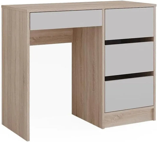 Vicco Biurko i stół komputerowy: z szufladami, 90 × 40 cm, biały