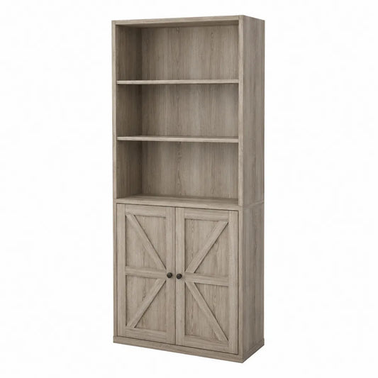 Regał z MDF laminowany 180 cm z drzwiami