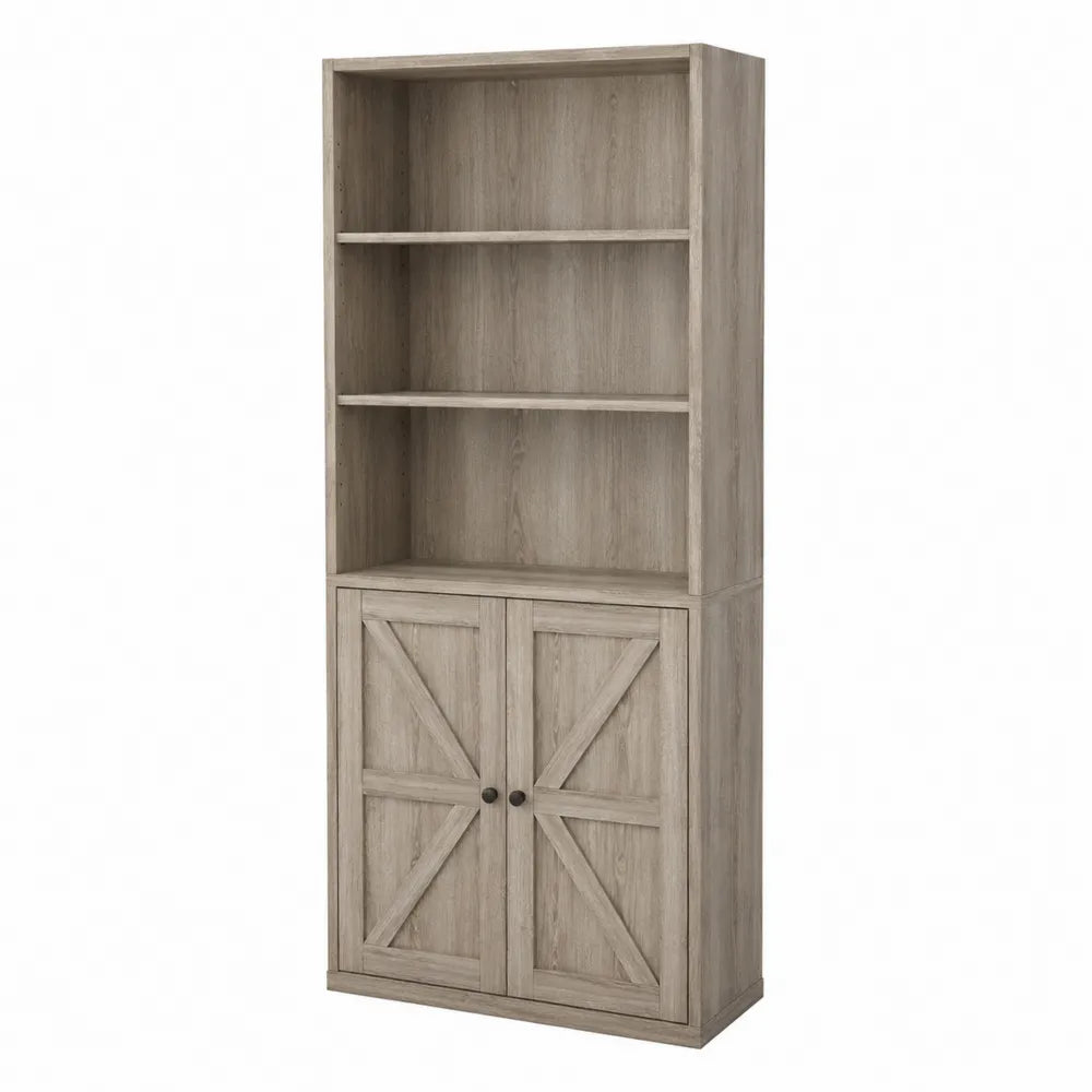 Regał z MDF laminowany 180 cm z drzwiami