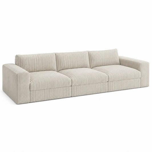 Sofa 3-osobowa z tkaniny sztruksowej