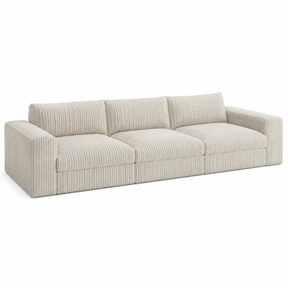 Sofa 3-osobowa z tkaniny sztruksowej