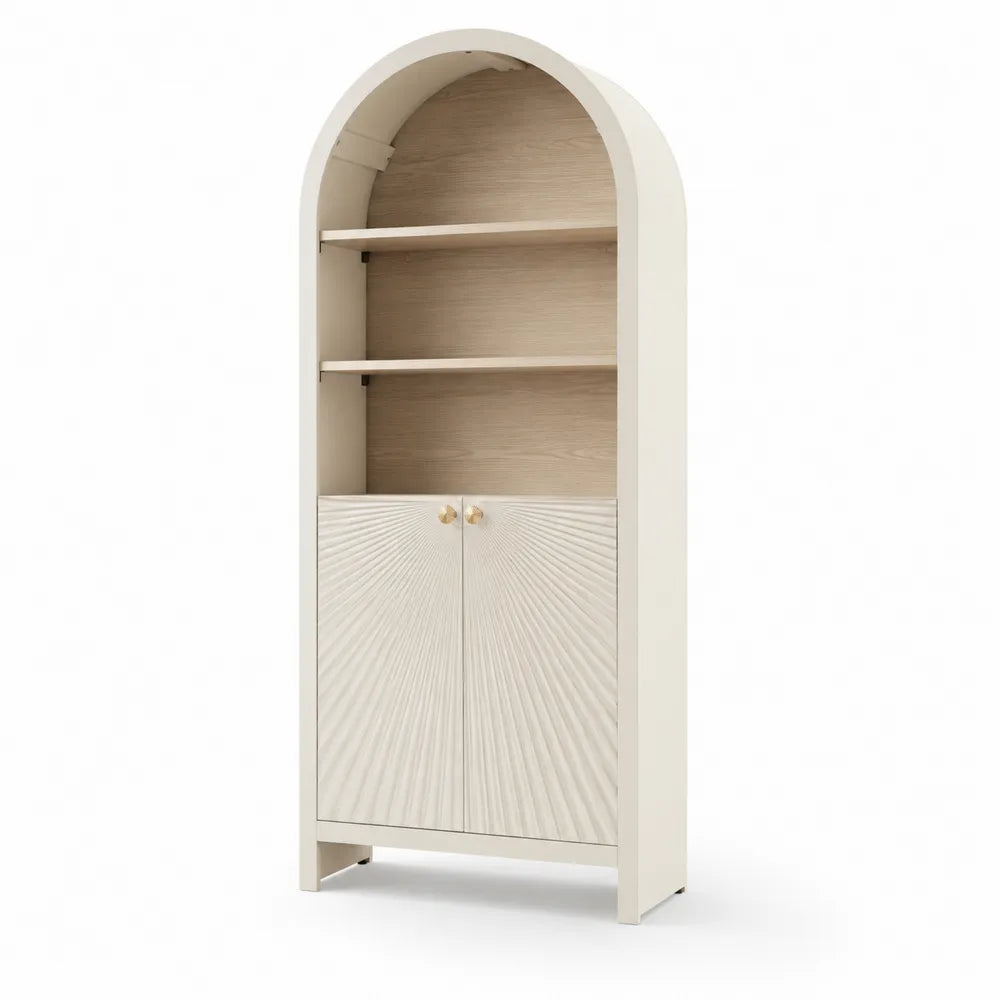 Regał łukowy z płyty MDF Beżowy 180 cm