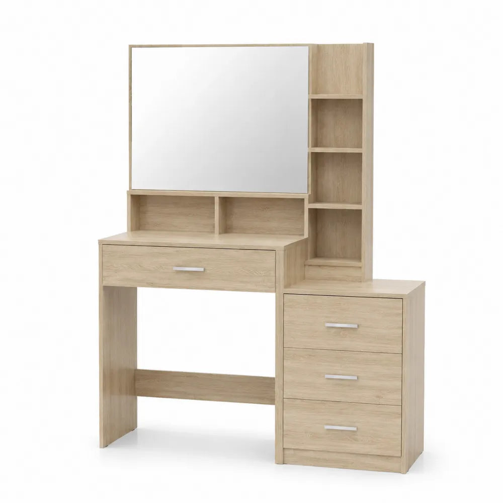 Toaletka z lustrem i szufladami z płyty wiórowej laminowanej 90x40x140 cm
